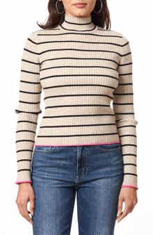 Scotch & Soda Mock Neck Pop Trim Sweater