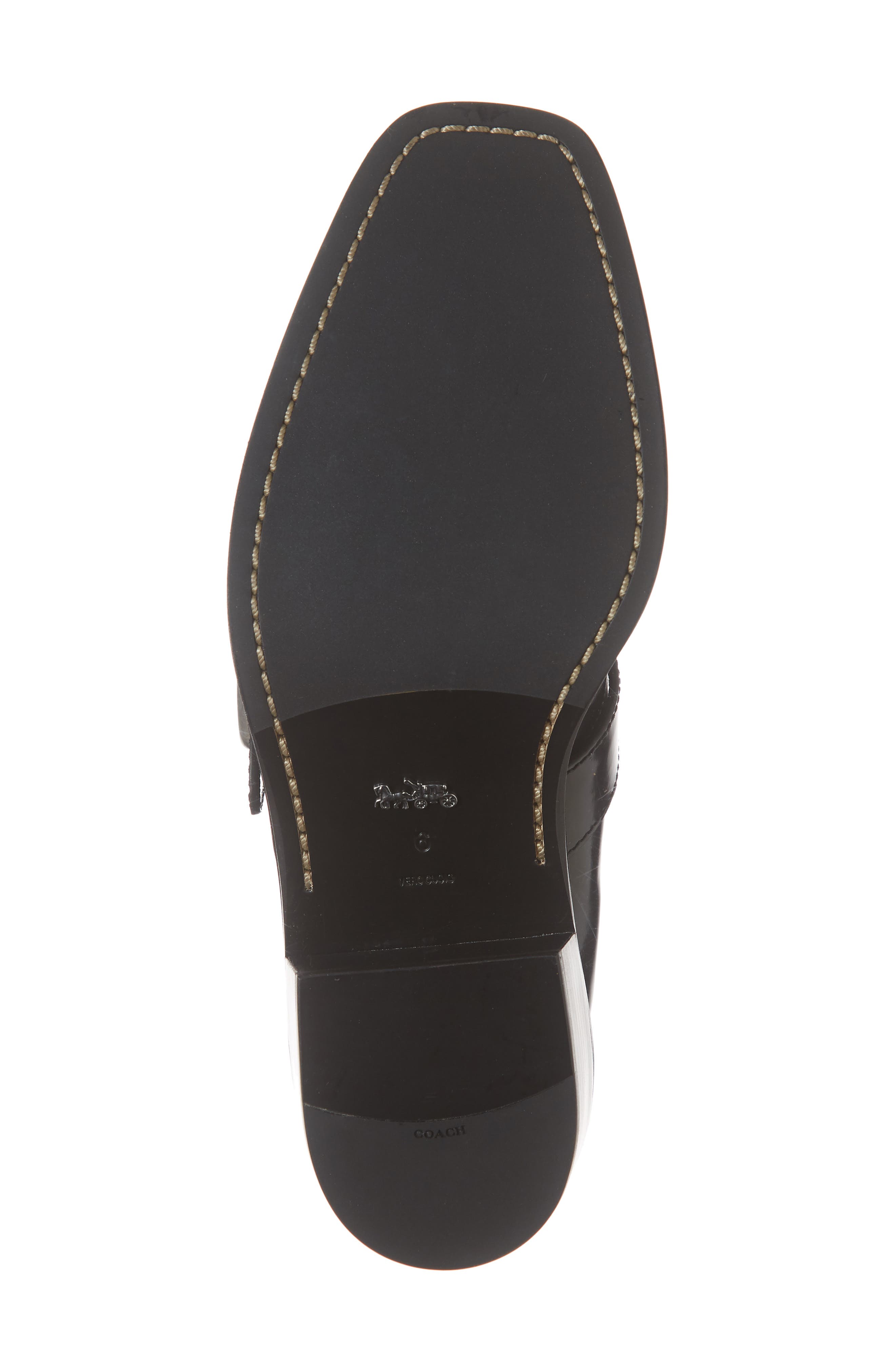 Nora Studded Chelsea Boot, Alternate, color, BLACK LEATHER