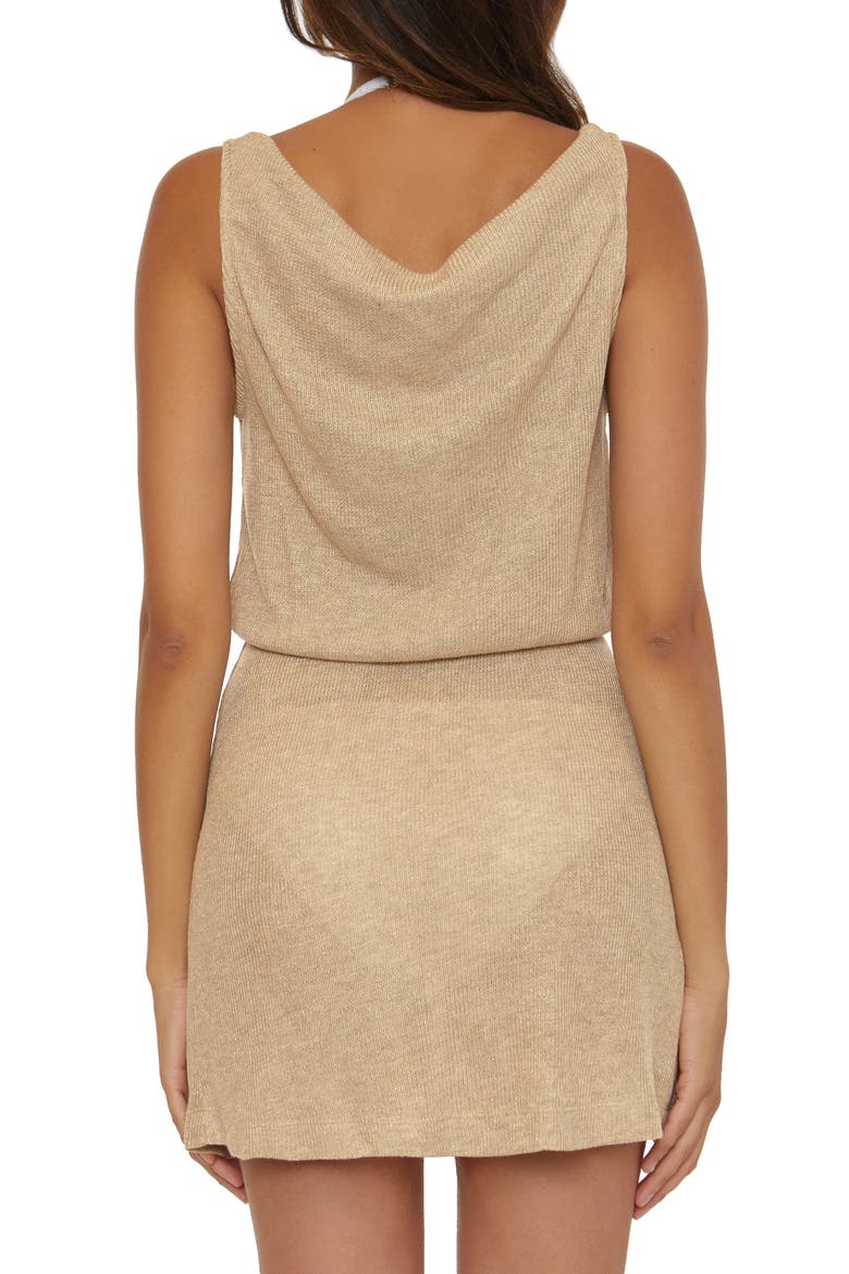 Gilded Metallic Cover-Up Sheath Dress, Alternate, color, GOLD