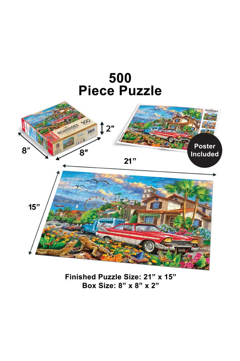 Cruisin' the Coast 500 Piece Puzzle, Alternate, color, Multicolor