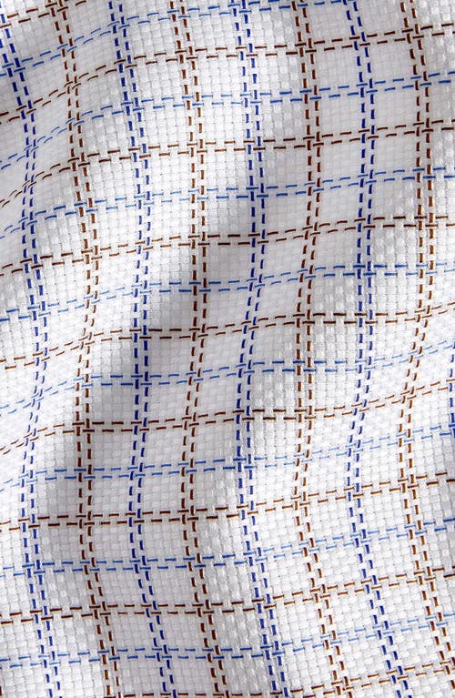 David Donahue Trim Fit Check Cotton Dobby Dress Shirt In Multi