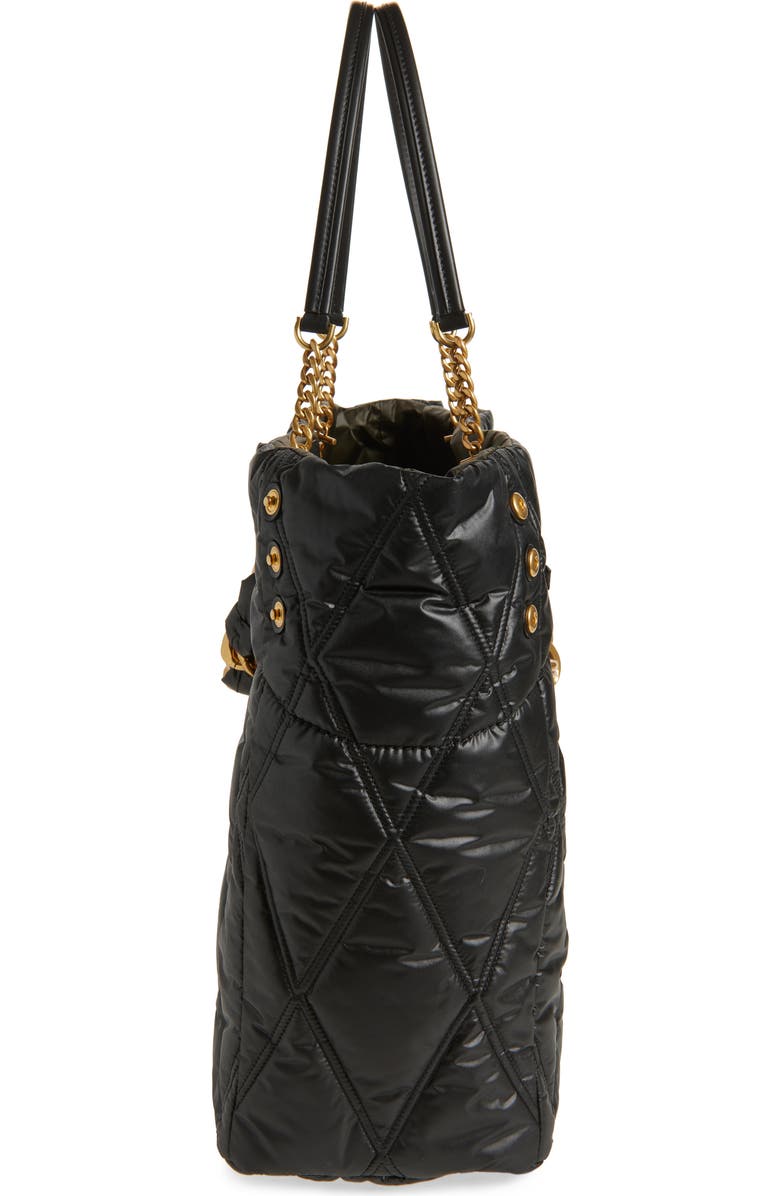 Balmain XXL 1945 Soft Quilted Nylon Tote Bag, Alternate, color,