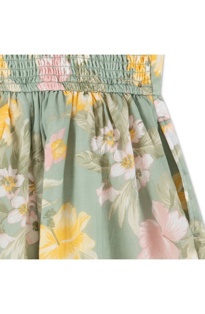abercrombie kids Kids' Cold Shoulder Cotton Romper, Alternate, color, Hibiscus Green
