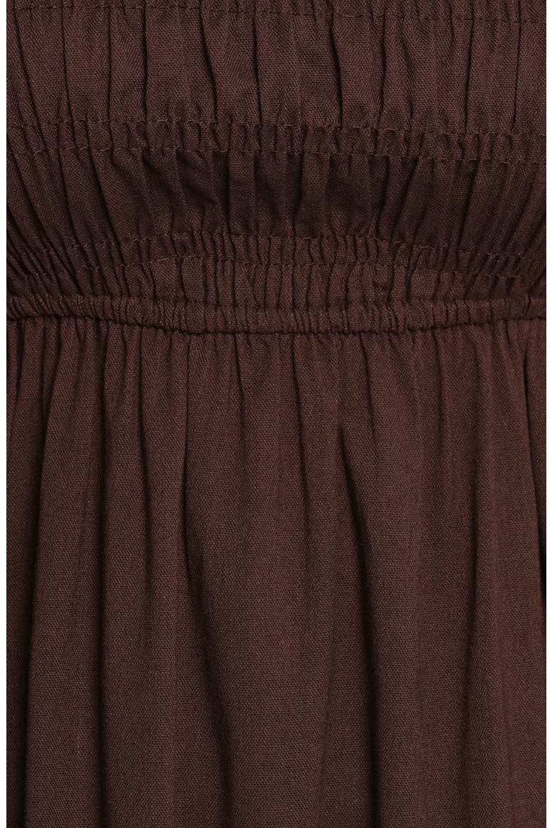 Lanna Smocked Sundress, Alternate, color, CHOCOLATE