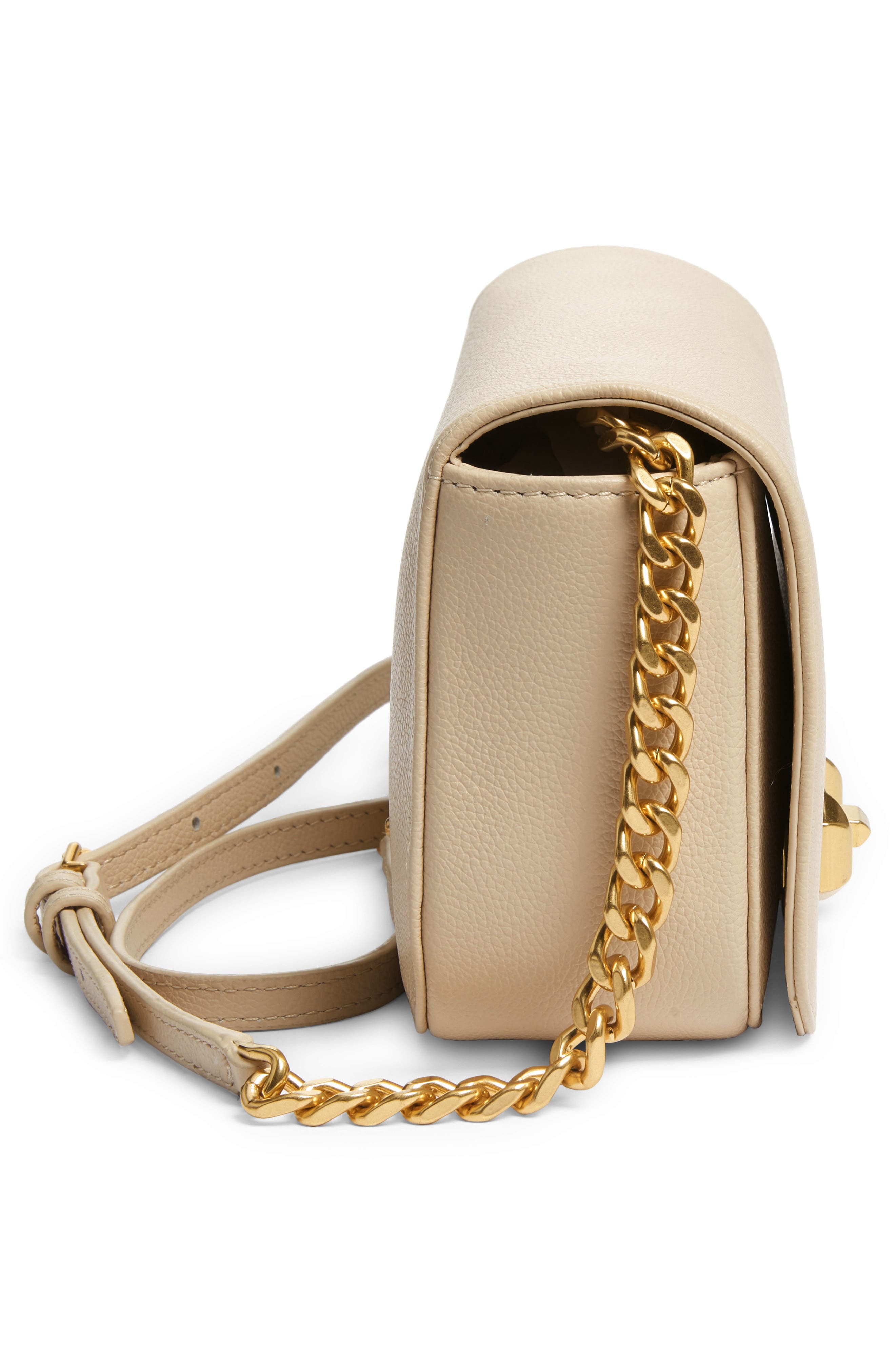 Rebecca Minkoff Amour Leather Crossbody Bag, Alternate, color, Latte
