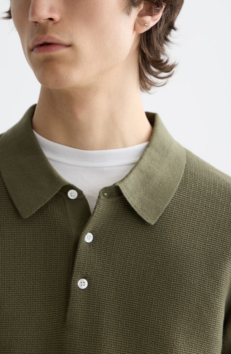 Scotch & Soda Structured Knit Cotton Polo, Alternate, color,