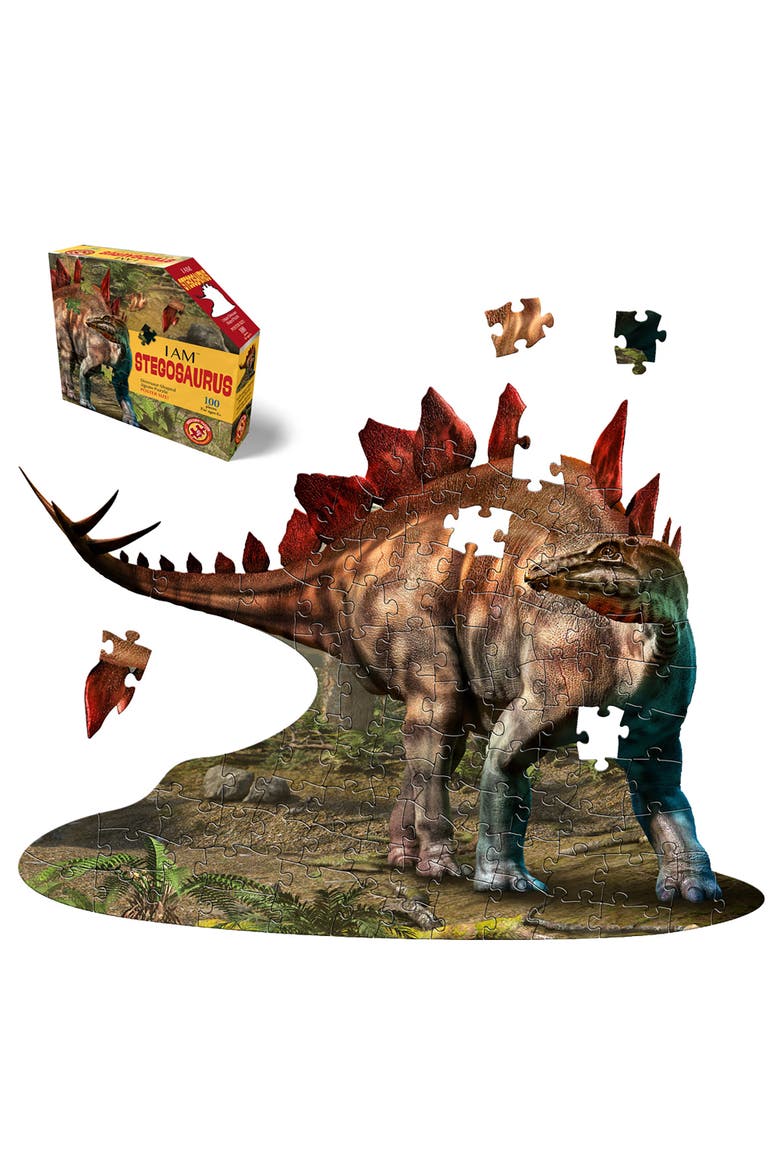 Stegosaurus 100 Piece Jigsaw Puzzle, Alternate, color, Multicolored