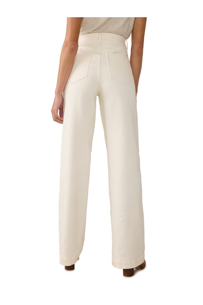 Terry Harbor High Waist Wide Leg Jeans, Alternate, color, EGRET