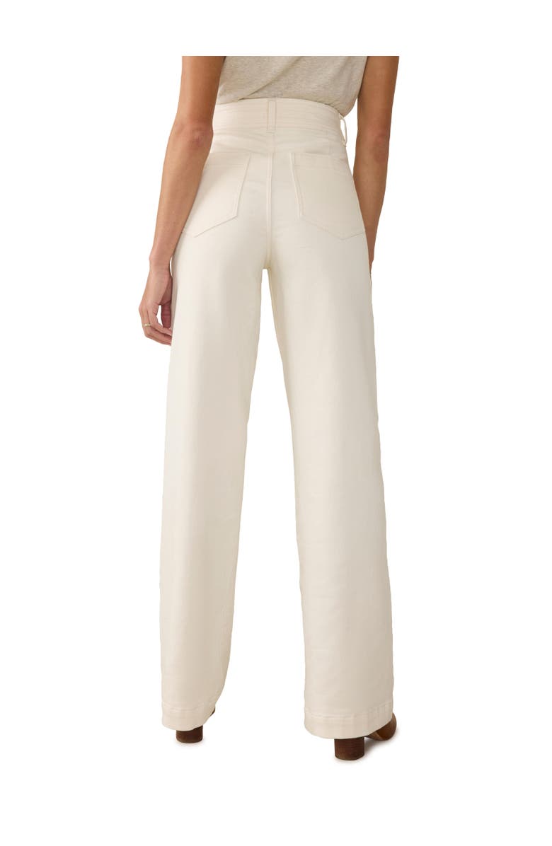 Faherty Terry Harbor High Waist Wide Leg Jeans, Alternate, color, Egret