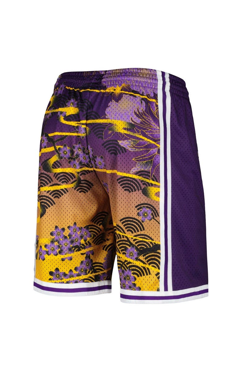 Mitchell & Ness Men's Mitchell & Ness  Purple Los Angeles Lakers Lunar New Year Swingman Shorts, Alternate, color, Purple