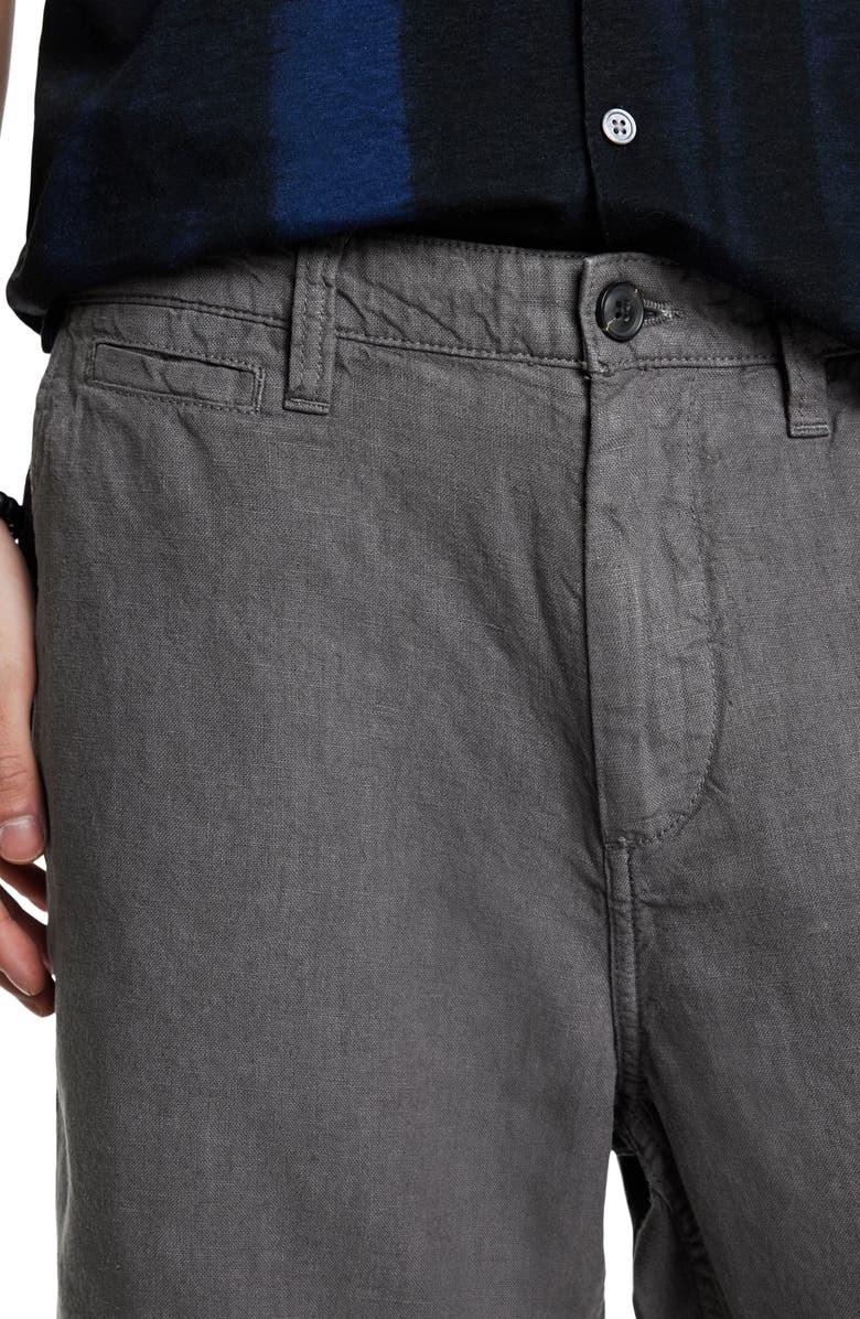 John Varvatos Johnny Flat Front Shorts, Alternate, color, Seal Grey