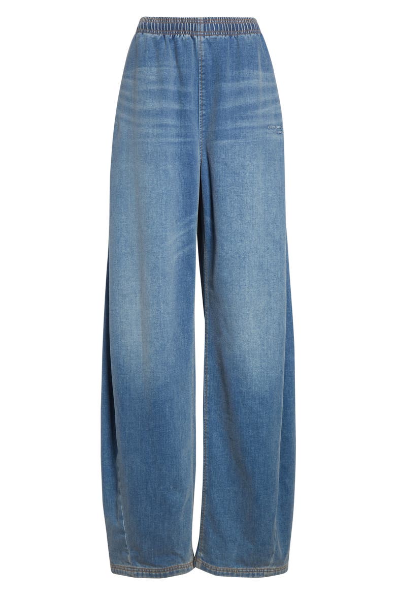 Alexander Wang Elastic Waist Brushed Denim Sweatpants (Women