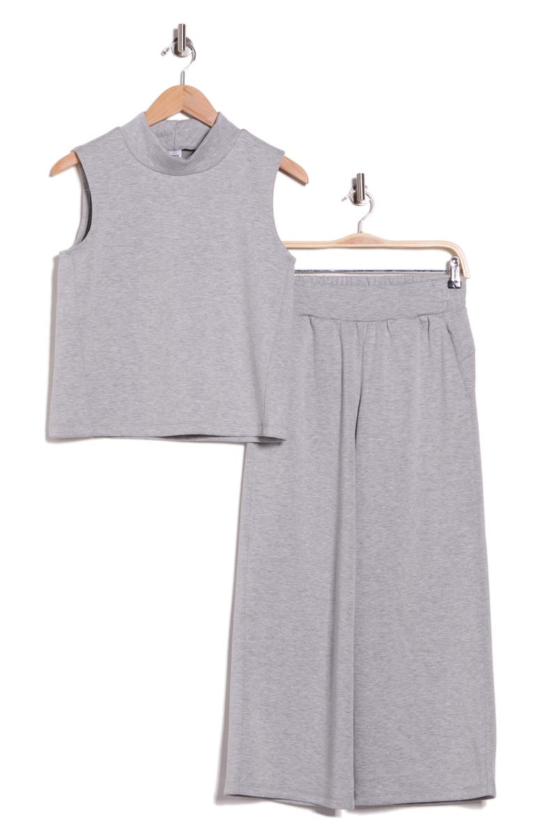 RBX Heather Scuba Tank & Shorts Set, Alternate, color, Light Grey