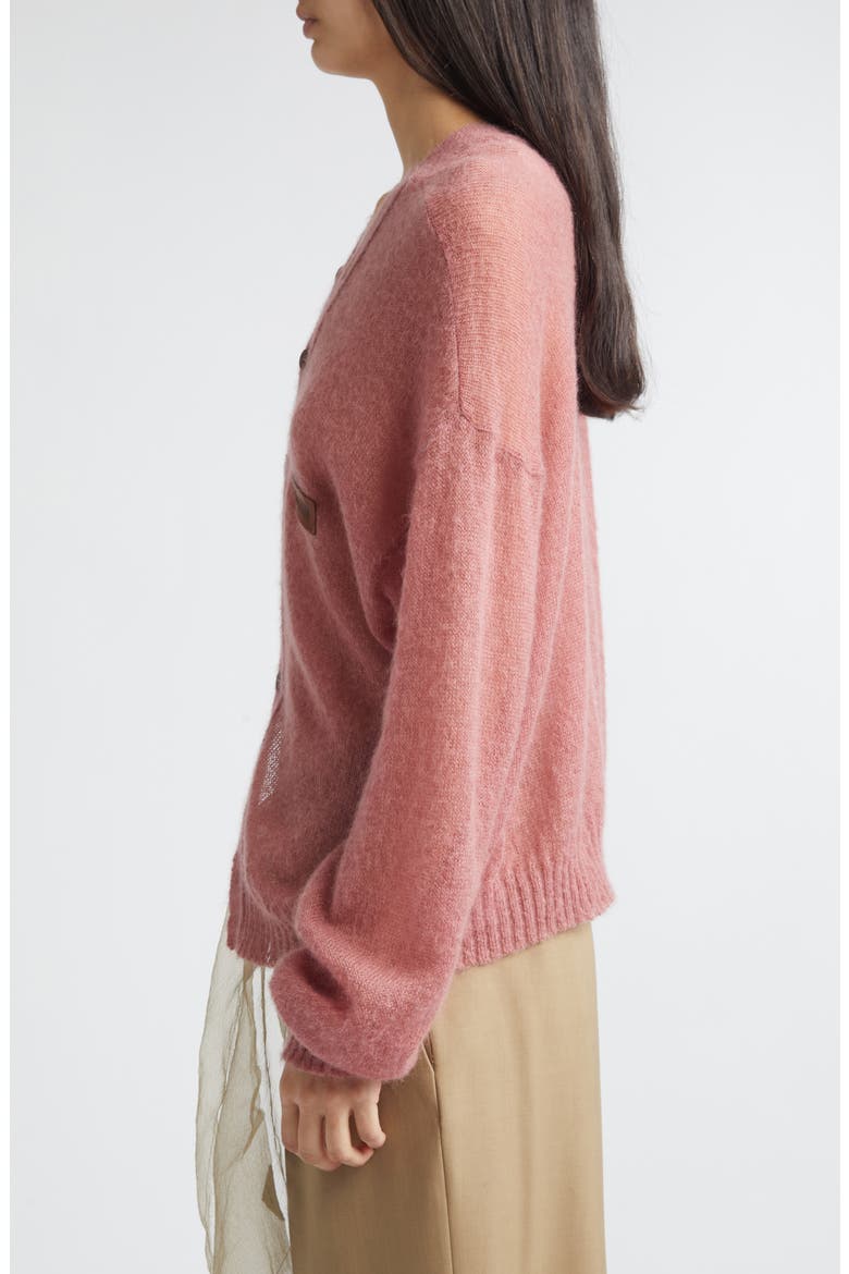 Mélange Mohair & Wool Cardigan, Alternate, color, PINK
