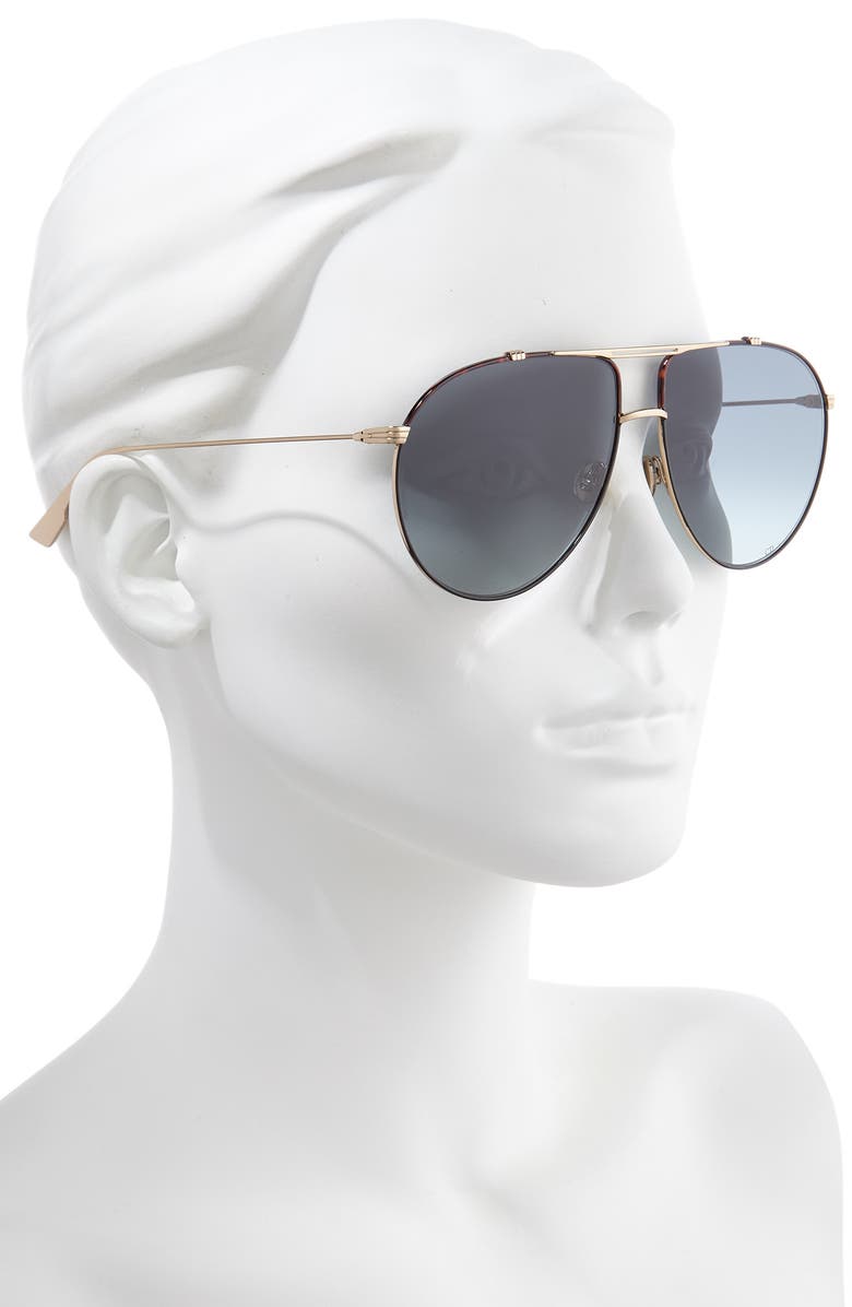 DIOR Christian Dior Monsieur 63mm Oversize Aviator Sunglasses, Alternate, color, 