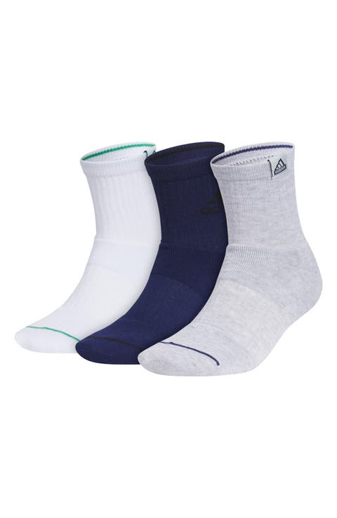 Assorted 3-Pack Cushioned Sport 3.0 Performance Quarter Crew Socks