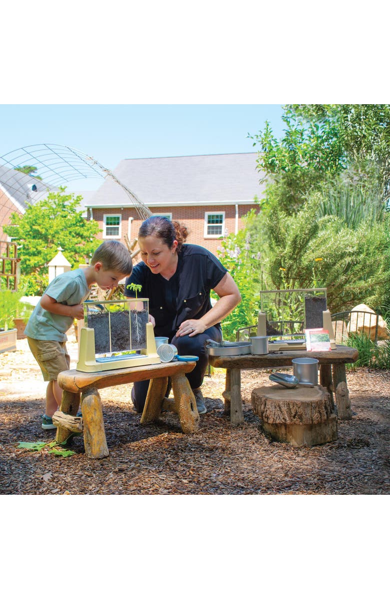 Kaplan Early Learning Company Explore and Discover 3 Section Root View Planter, Alternate, color, Clear