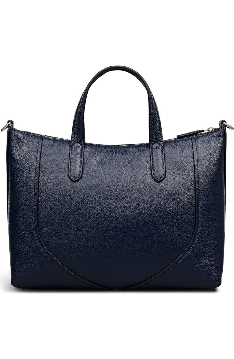 Radley Wood Park Pebbled Leather Satchel, Alternate, color, Ink