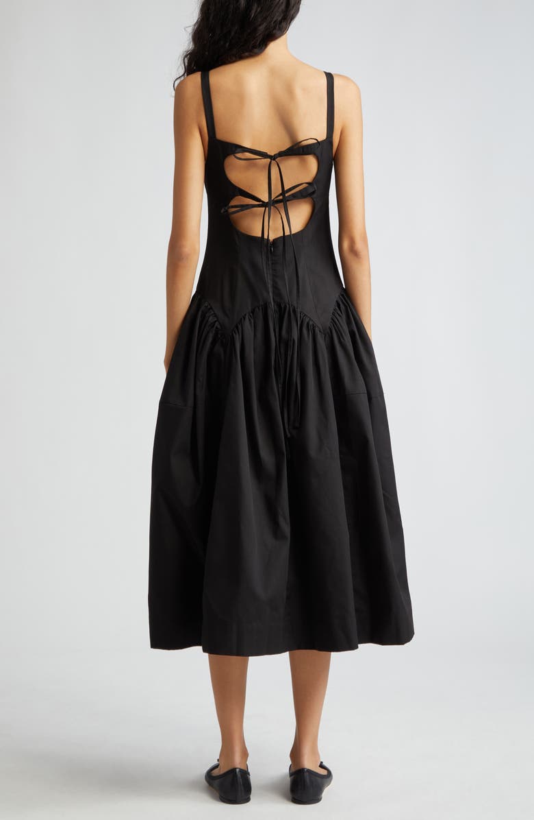 Sandy Liang Cricket Cutout Pleated Midi Dress, Alternate, color, 