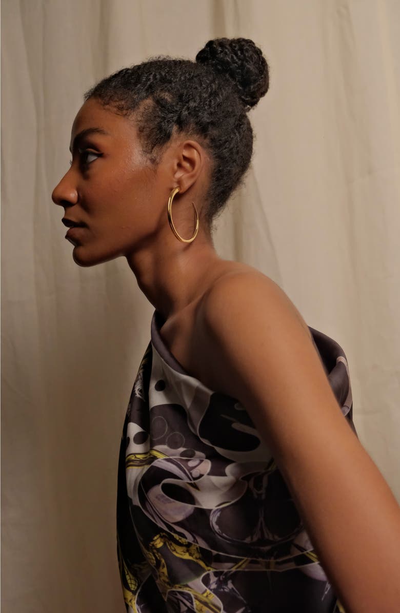 Khiry Khartoum Tapered Hoop Earrings, Alternate, color,