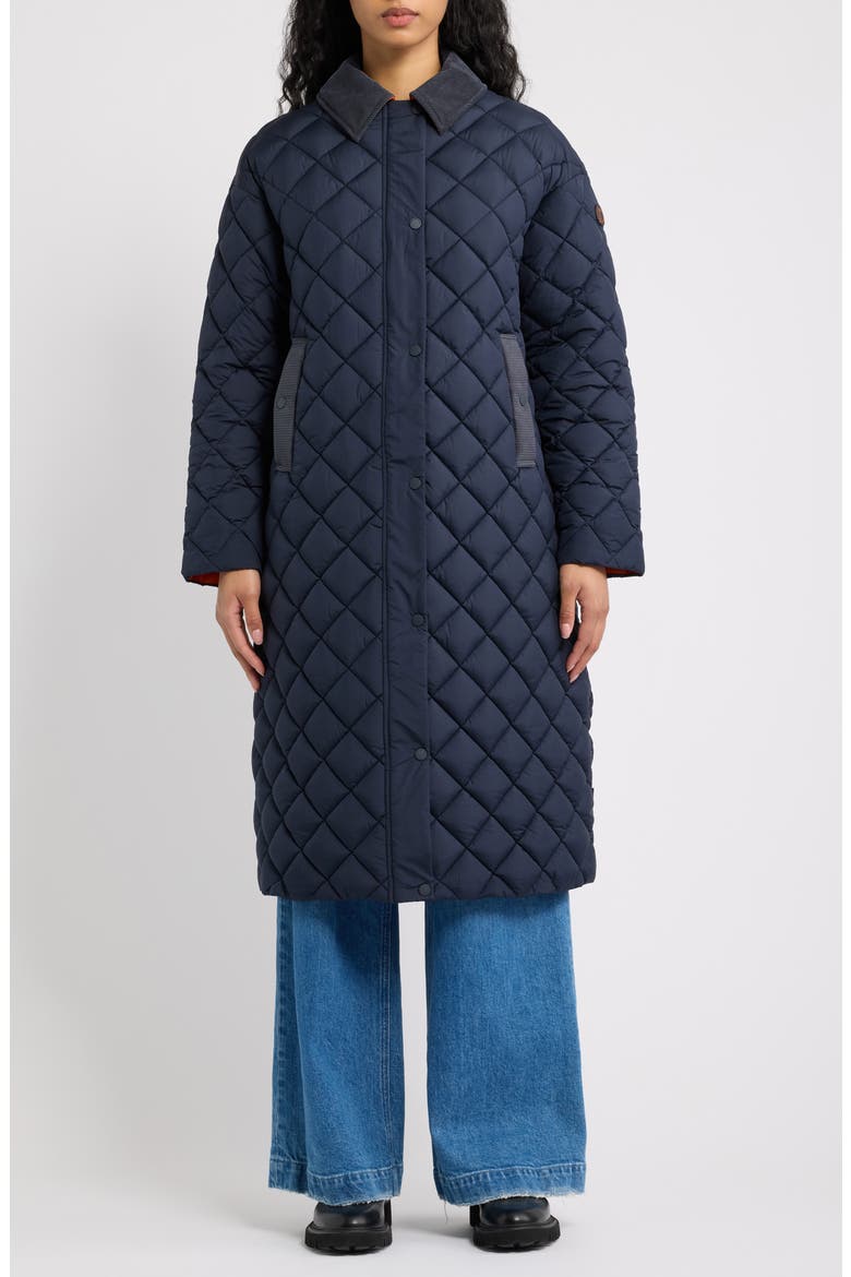 Sadie Quilted Coat, Main, color, BLUE BLACK