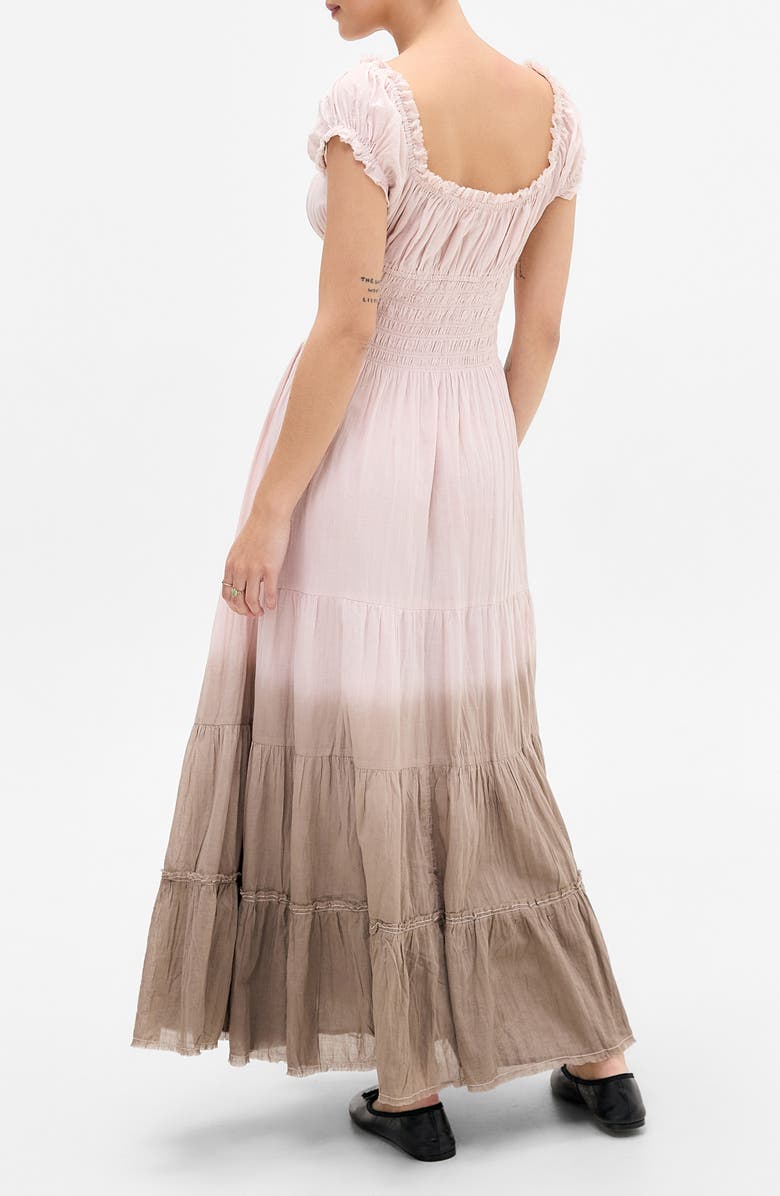 BDG Urban Outfitters Samira Smocked Ombré Maxi Dress, Alternate, color, Pink