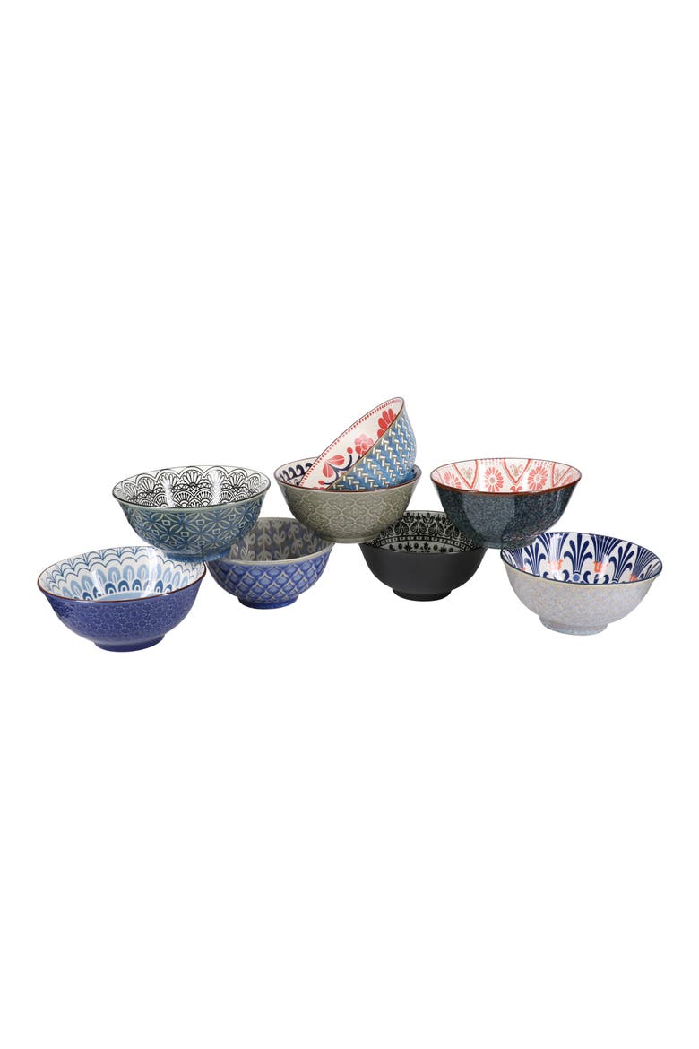 Set of 8 Fashion Bowl Set, Main, color, MULTI