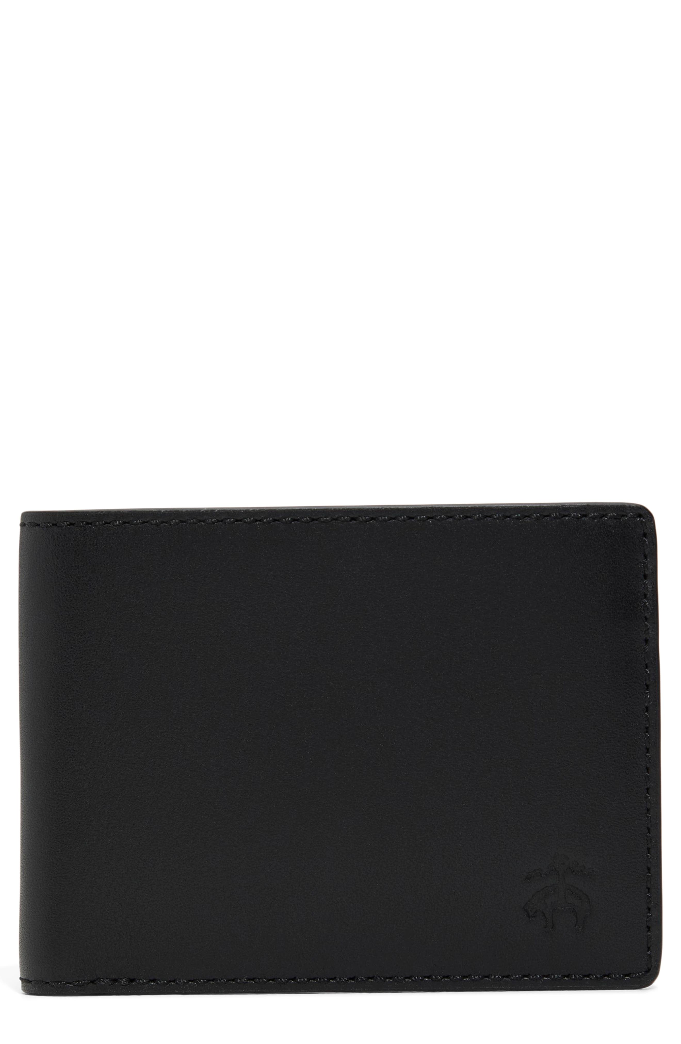 Brooks Brothers Slim Bifold Leather Wallet