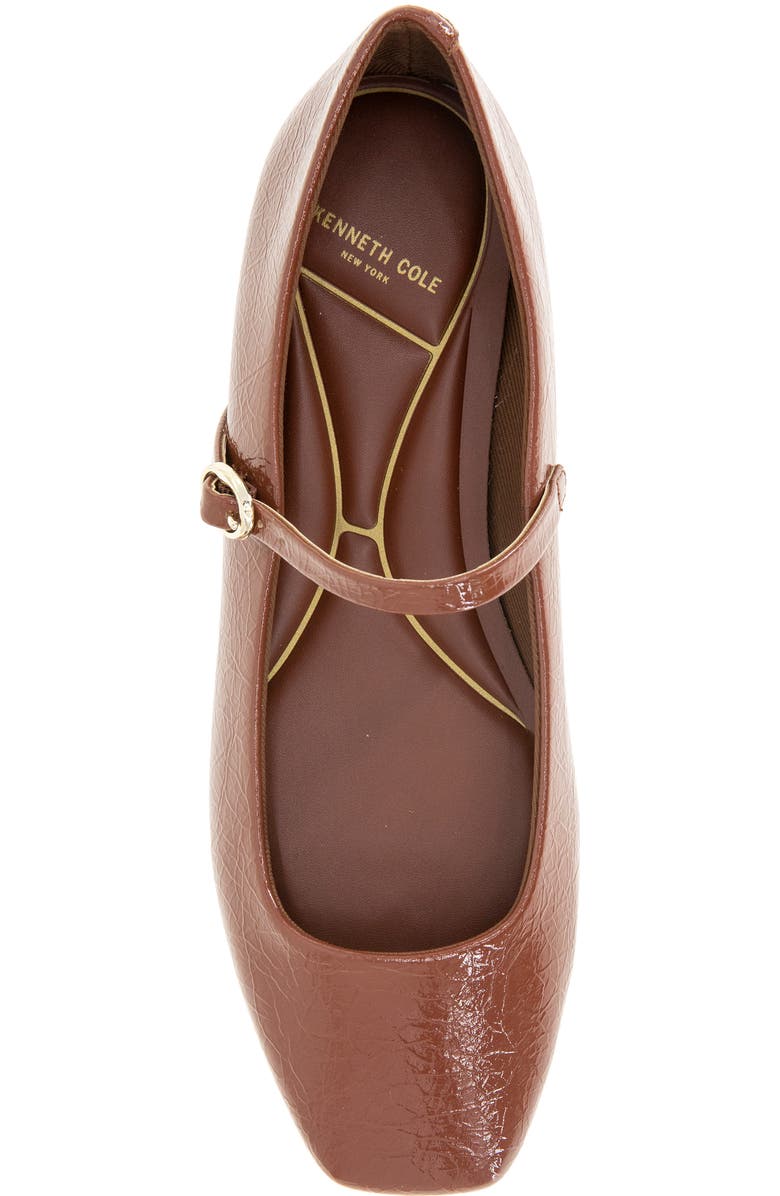 Kenneth Cole Jasper Mary Jane Flat, Alternate, color, Brown Patent