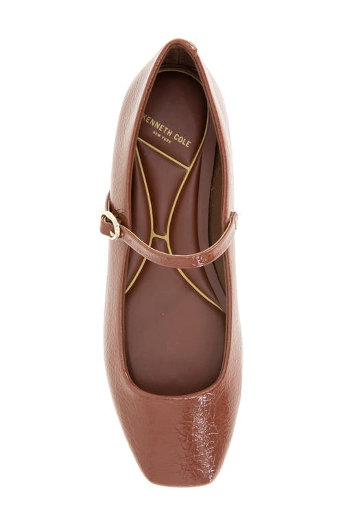 Kenneth Cole Jasper Mary Jane Flat In Brown