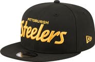 New Era Men's New Era Black Pittsburgh Steelers Core Team Script 9FIFTY Snapback Hat