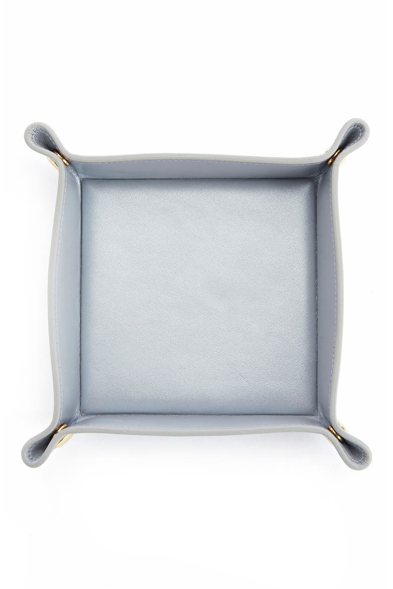 Catchall Leather Valet Tray, Alternate, color, SILVER
