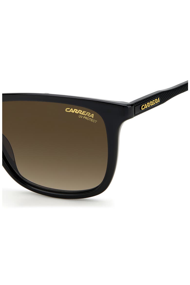 53mm Rectangular Sunglasses, Alternate, color, BLACK