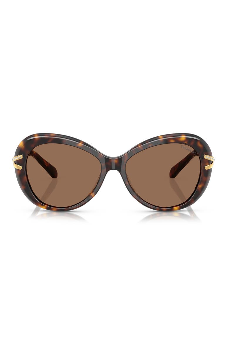 56mm Butterfly Sunglasses, Main, color, HAVANA