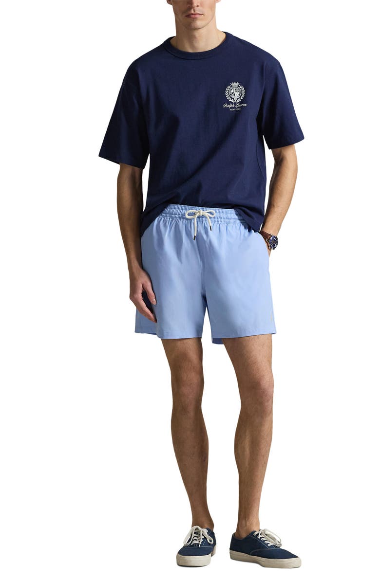 Polo Ralph Lauren Traveler Classic Swim Trunks, Alternate, color, Austin Blue