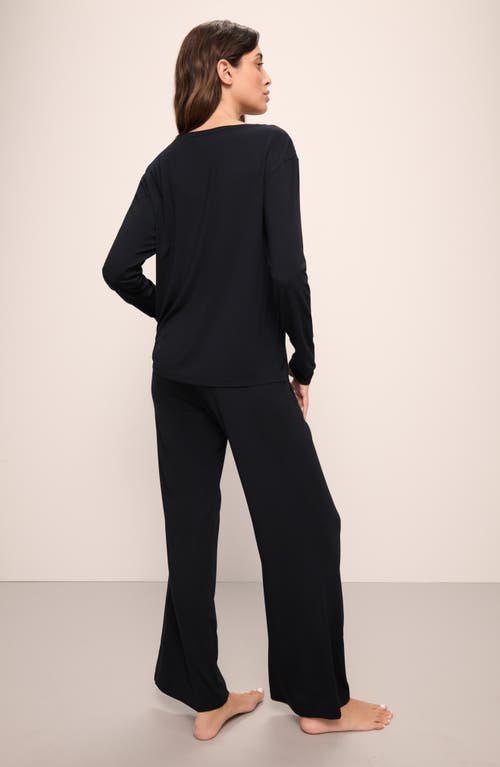 Eberjey Gisele Stretch Modal Pajama Top In Black