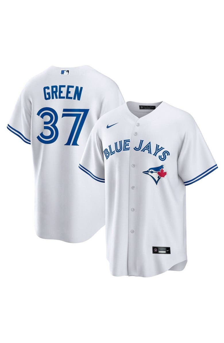 Nike Men's Nike Chad Green White Toronto Blue Jays Home Replica Player Jersey, Main, color, White
