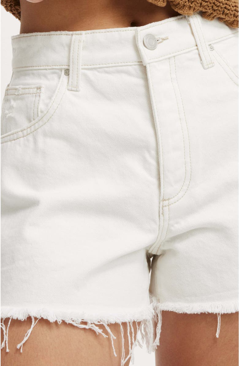Cotton On Women's Original Denim Short, Alternate, color, Vintage White Rip