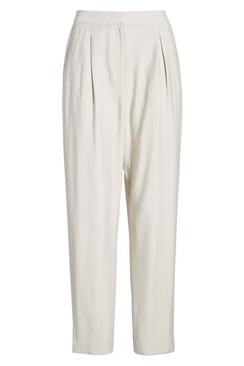 Pleated Ankle Pants (Nordstrom Exclusive), Alternate, color, GREY PEBBLE