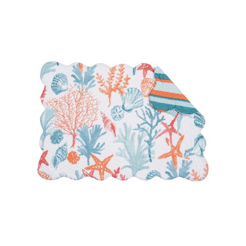 C & F Home C&f Home Tangerine Coast Placemats Set Of 6 In Blue