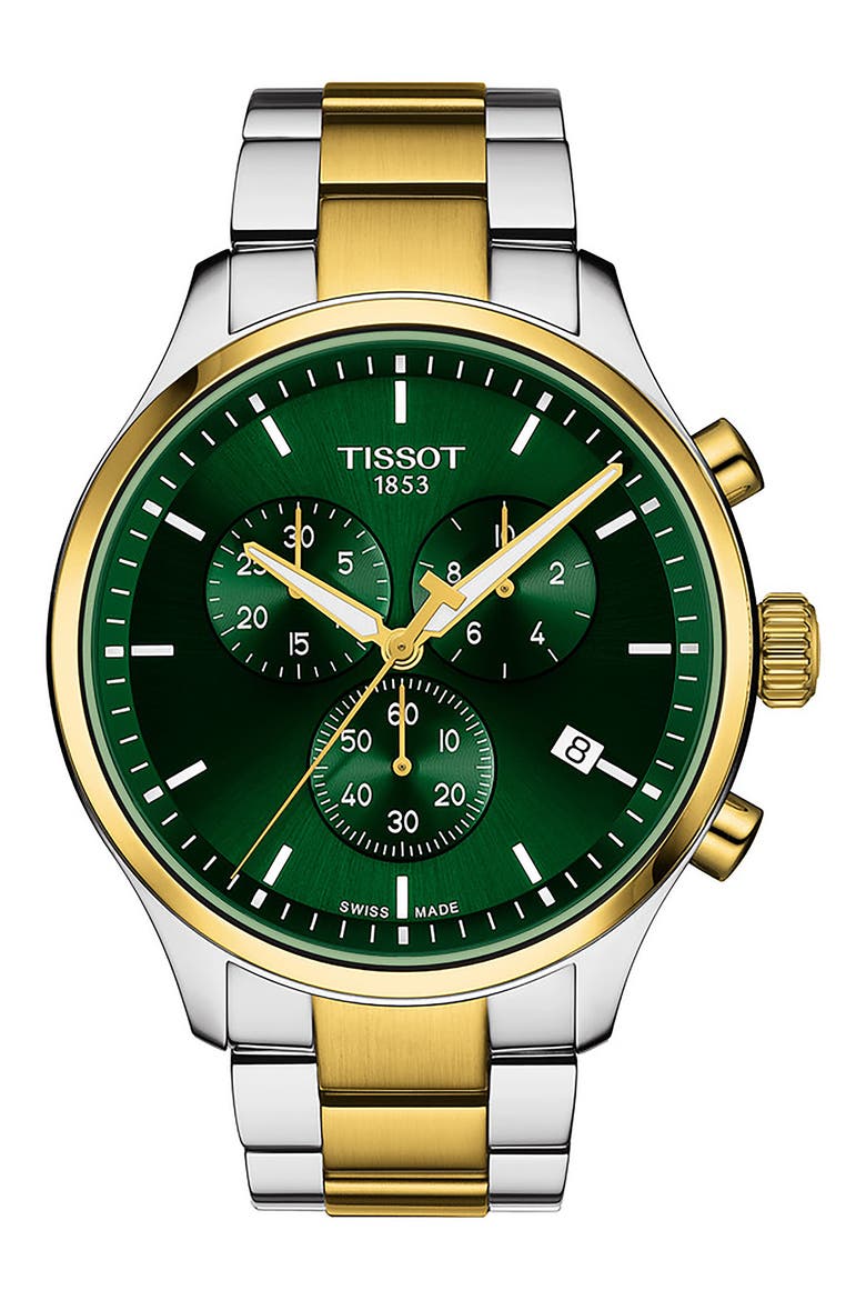 Chrono XL Chronograph Bracelet Watch, 45mm, Main, color, GREEN