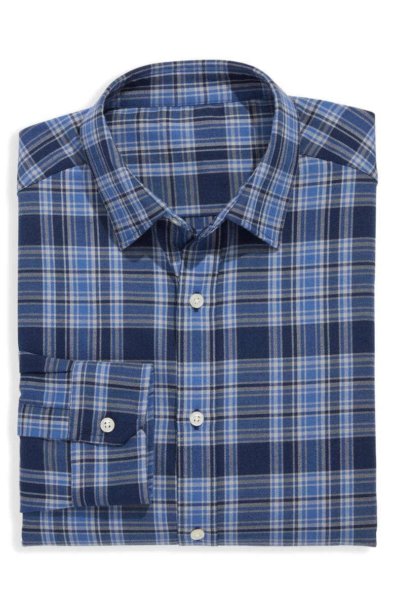 vineyard vines Sherburne Plaid Button-Up Shirt, Alternate, color, Blue Blazer