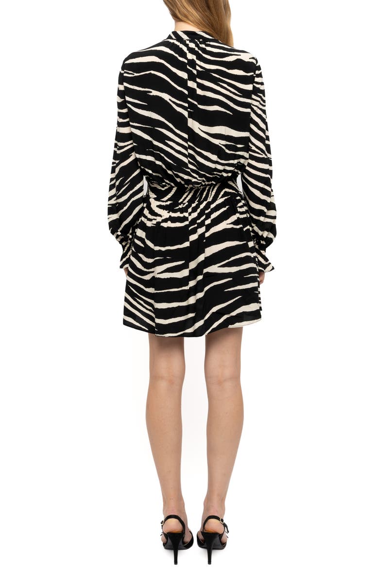 Rayados Zebra Minidress, Alternate, color, BLACK