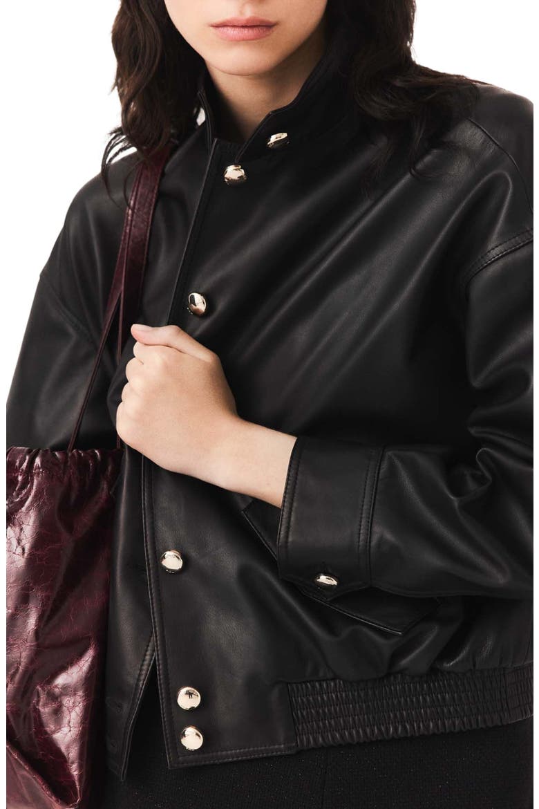 Leather jacket, Alternate, color, Black