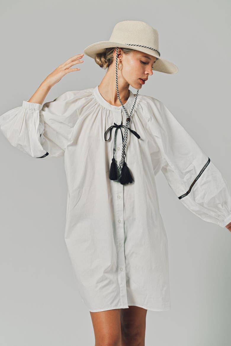 The Minka Dress, Alternate, color, White/Black