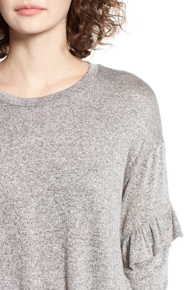 WAYF Ruffle Long Sleeve Top, Alternate, color, 