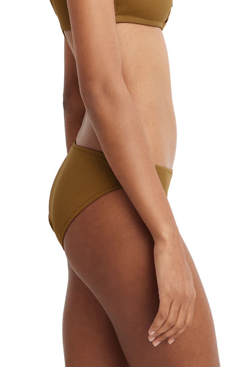 Madewell Second Wave Rib Classic Bikini Bottoms, Alternate, color,