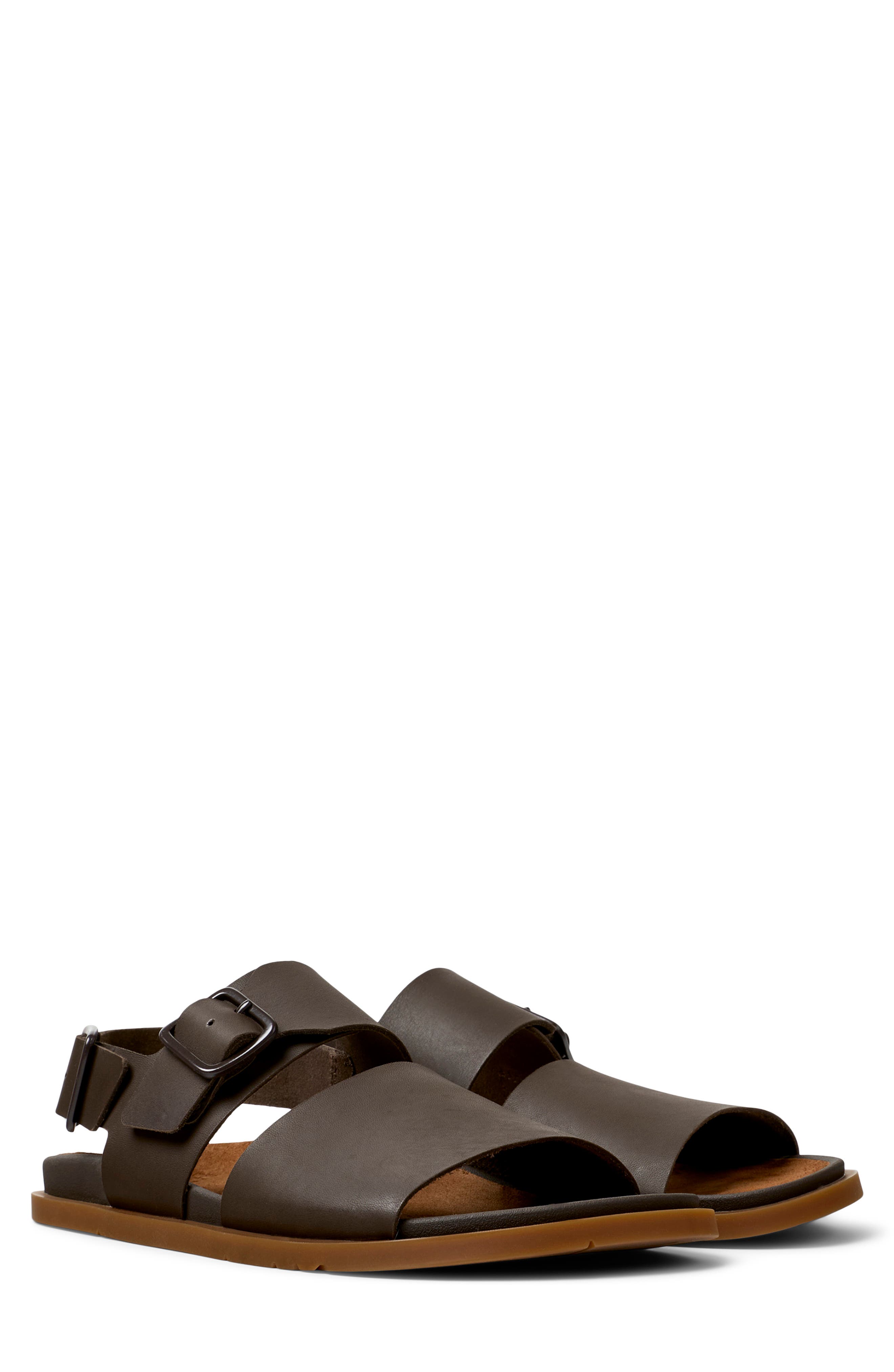 Camper Lluc Two Strap Sandal, Main, color, Medium Brown