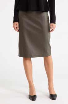 Embossed Faux Leather Skirt