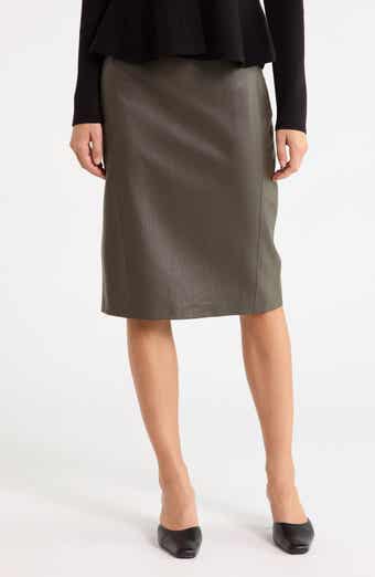 Embossed Faux Leather Skirt